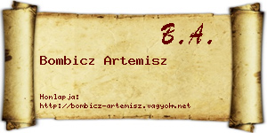 Bombicz Artemisz névjegykártya